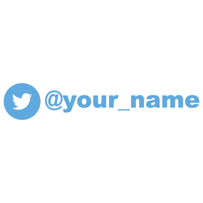 Twitter Decal 8 inch